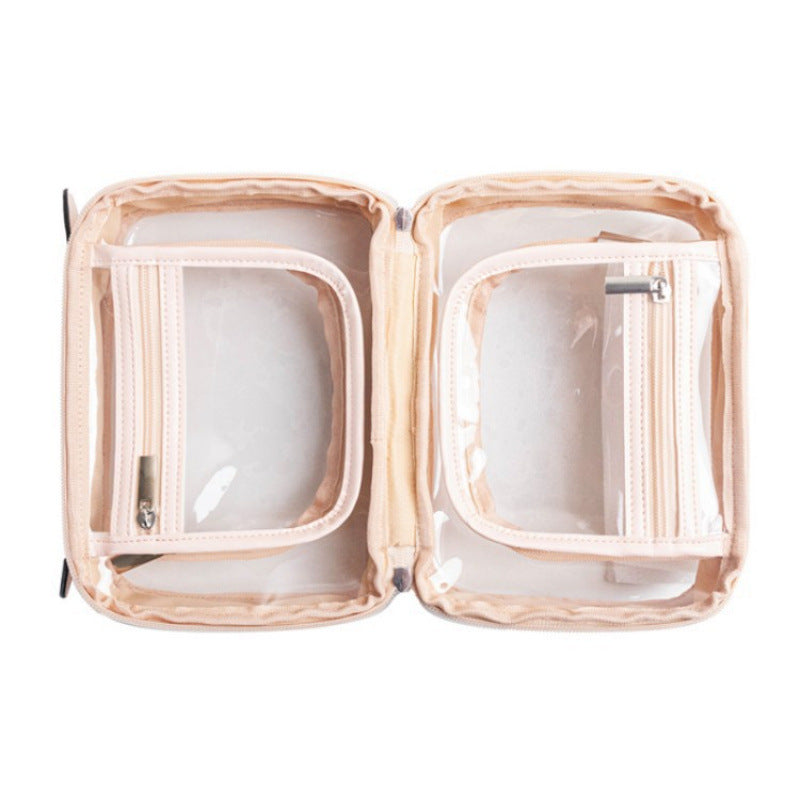 Cosmetic storage bag with transparent compartments Stornfield
