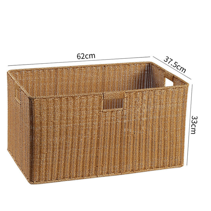 Handwoven Storage Basket with Cutout Handles Stornfield