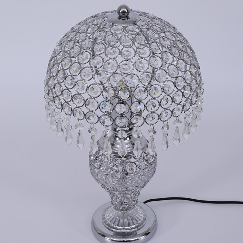 Crystal Table Lamp with Elegant Glass Shade