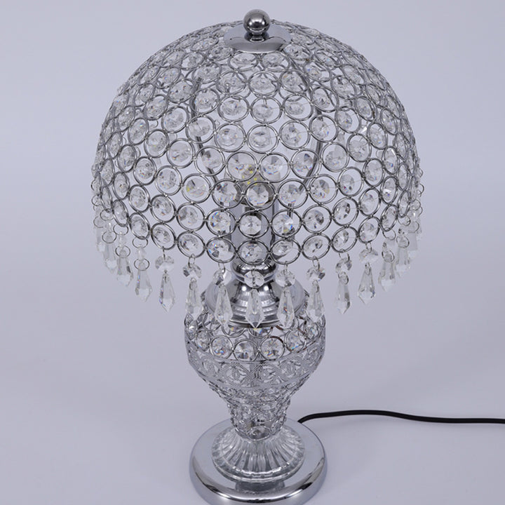 Crystal Table Lamp with Elegant Glass Shade
