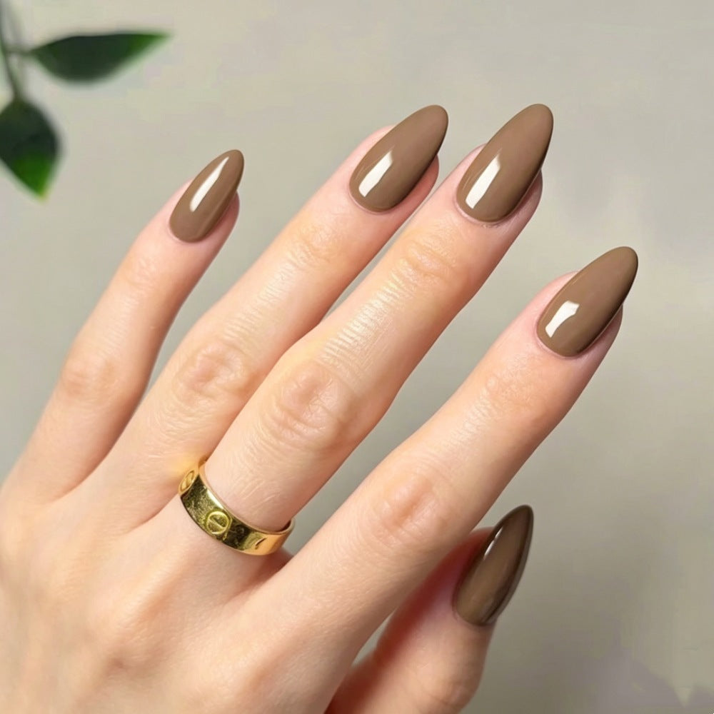 Elegantly Shaped Almond Press-On Nails Stornfield