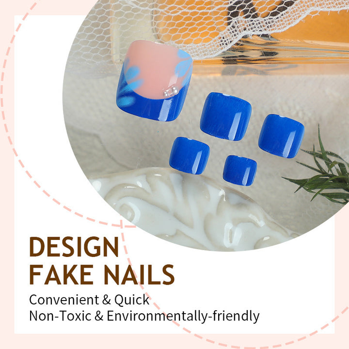 Creative nail set with floral design and colorful accents Stornfield