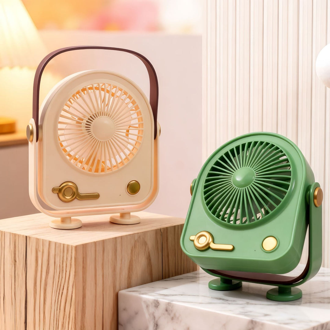 Ladies Portable Mini Fan in Retro Design Stornfield