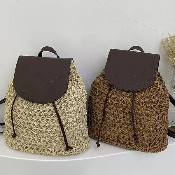 Macrame Backpack with Leather Flap Stornfield