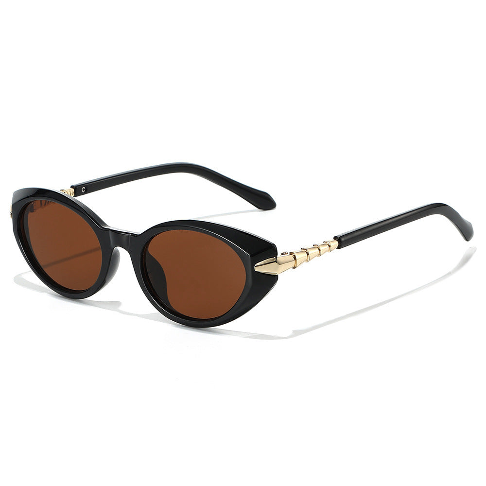 Designer Cat-Eye Sunglasses with Gold Accents Stornfield