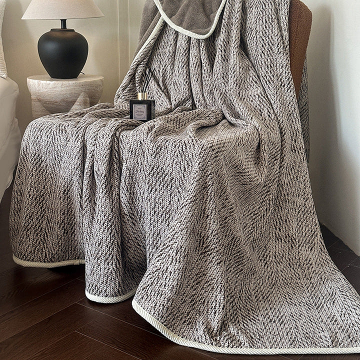 Textured Knit Fleece Blanket Stornfield