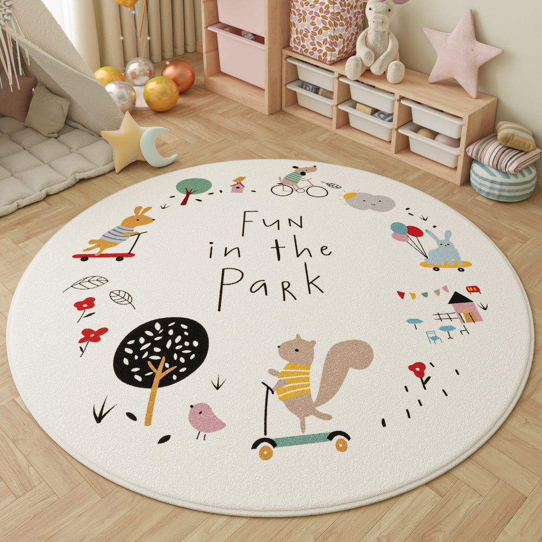 Children's Fun-Themed Round Area Mat Stornfield