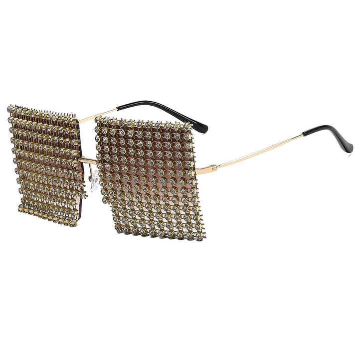 Women's sunglasses with sparkling crystal frame and eye-catching structured design Stornfield