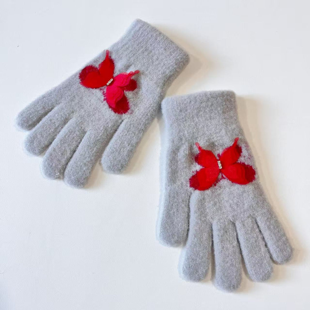Butterfly Embellished Touchscreen Gloves Stornfield