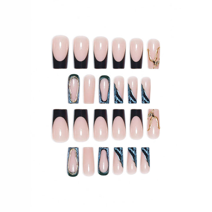 Designer Geometric Press-On Nail Art Stornfield