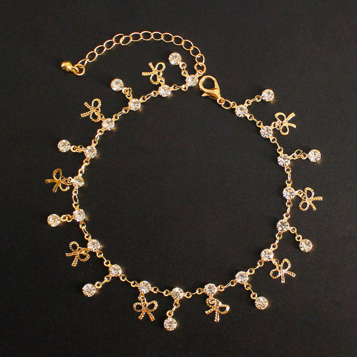 Delicate Crystal Charm Ankle Bracelet Stornfield