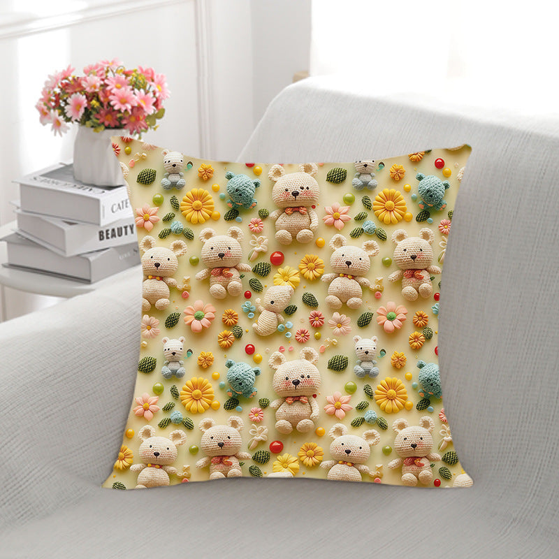 Artistic Ram Print Decorative Pillow