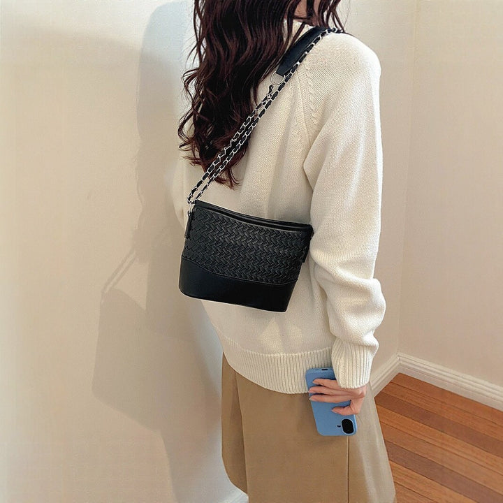 Woven Leather Crossbody Bag