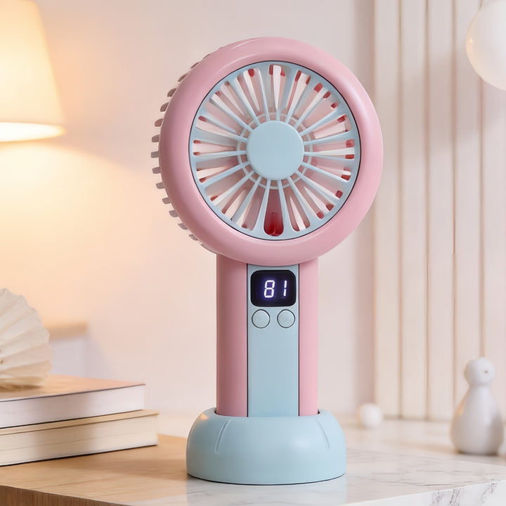 Ladies portable mini fan with LED display Stornfield