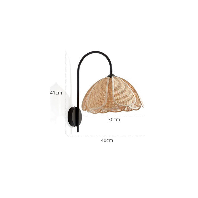 Elegant Rattan Wall Sconce