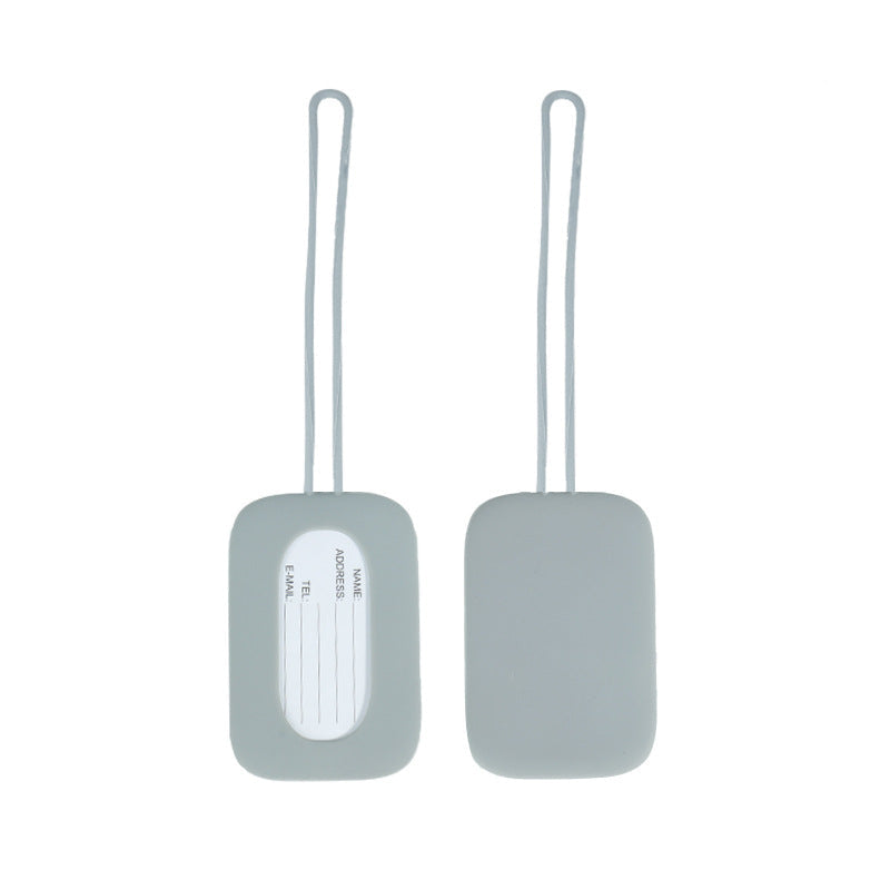 silicone luggage tag with ID window and elastic strap Stornfield