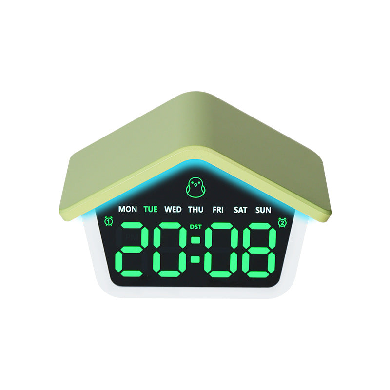 Digital alarm clock in creative house design Stornfield