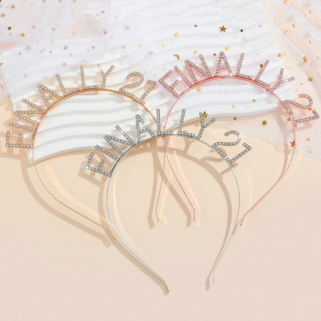 Women's Glittering Hairband with Inscription Stornfield