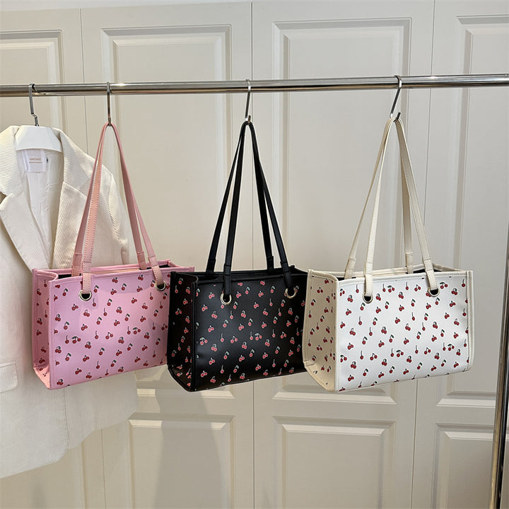 Playful Cherry Print Tote Bag Stornfield