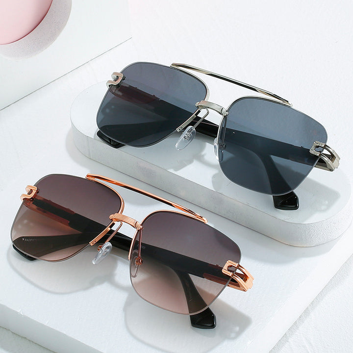 Women's fashionable square sunglasses with elegant metal frame Stornfield