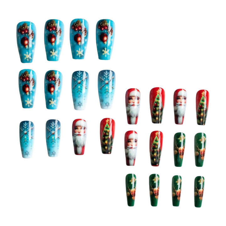 Festive Winter-Themed Nail Art Set