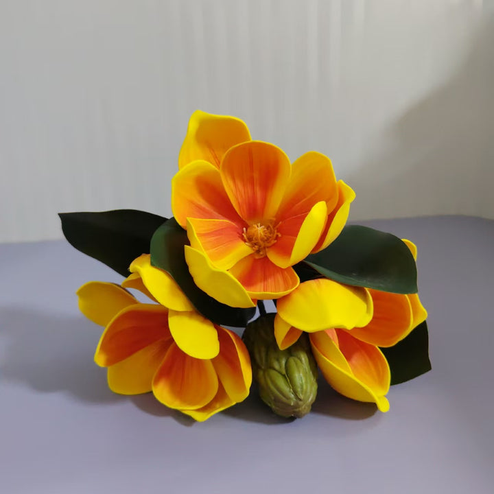 Artificial Magnolia Flower Bouquet