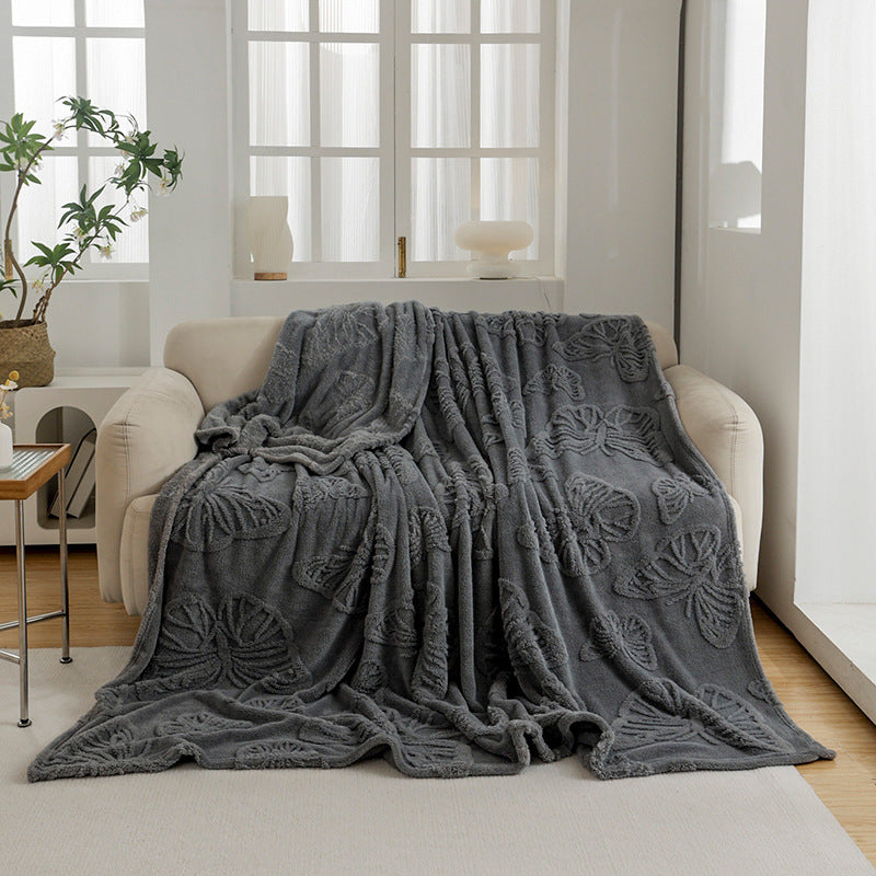 Women Plush Bedspread with Textured Design Stornfield