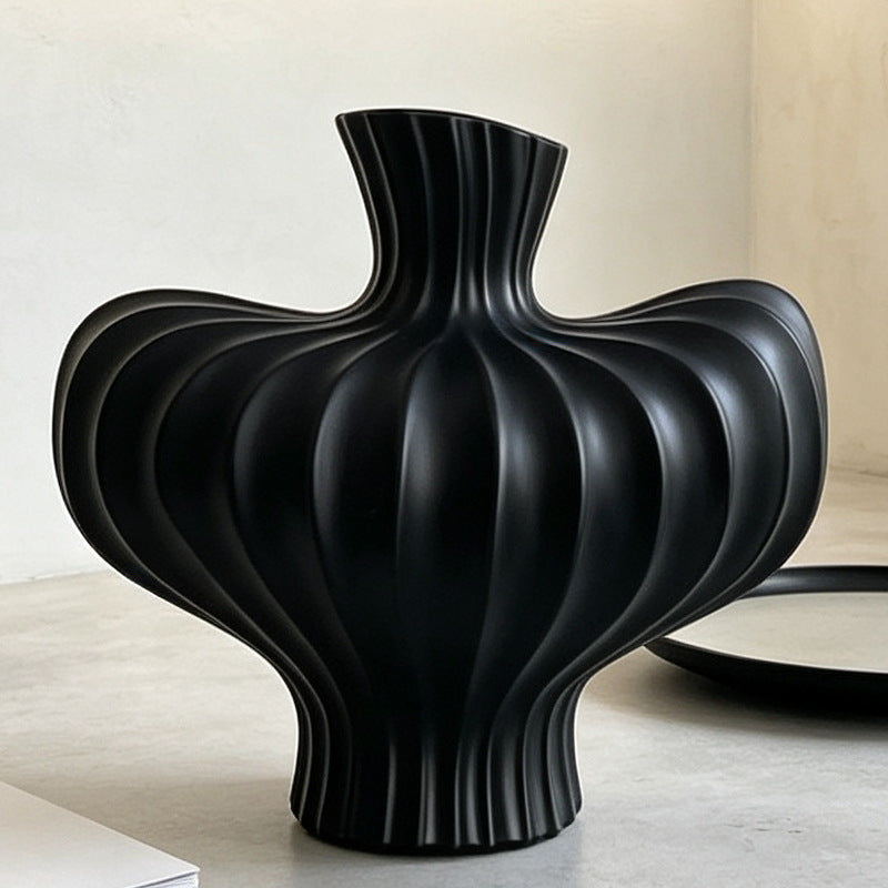 Sculpted Ribbed Decorative Vase Stornfeild