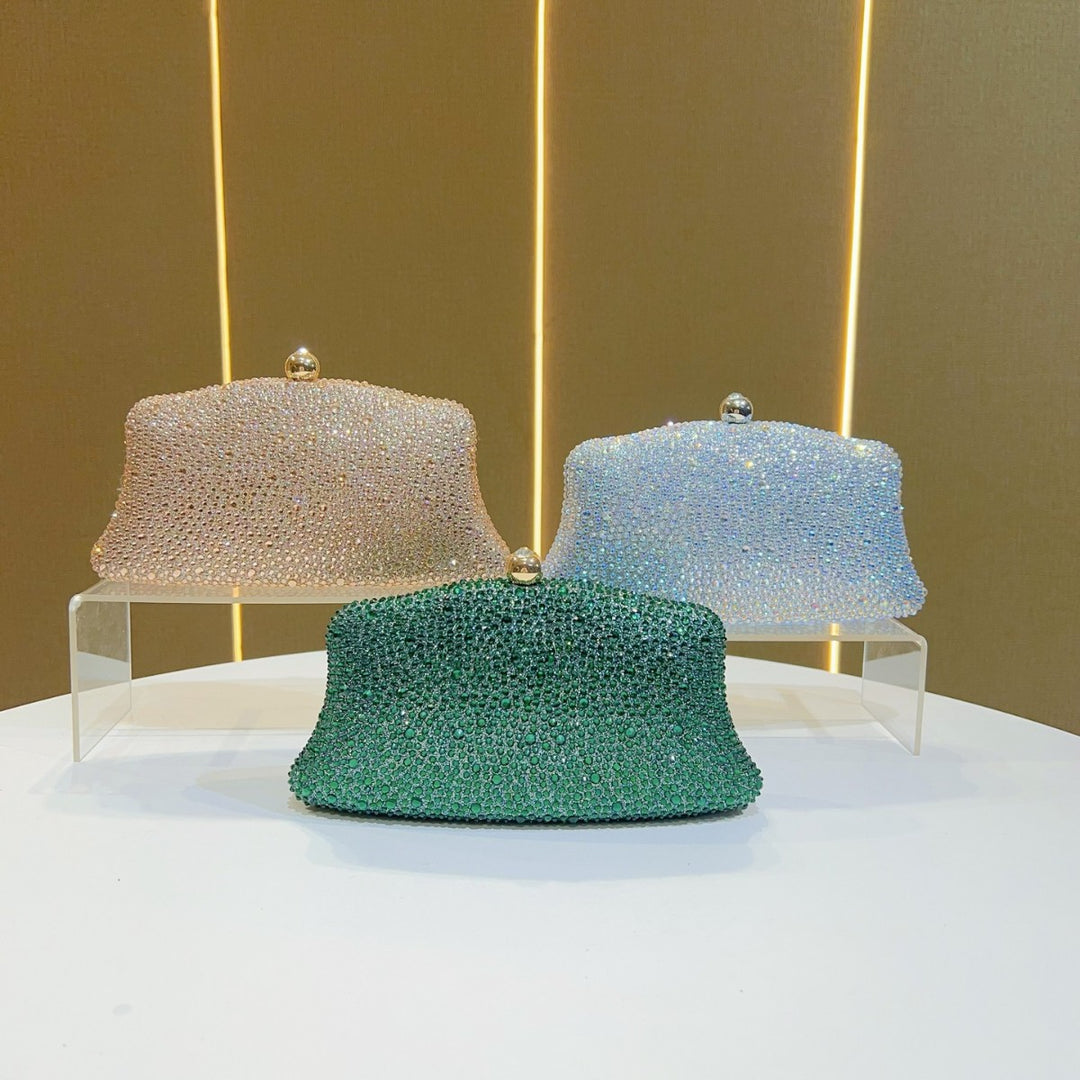 Rhinestone-Studded Evening Clutch