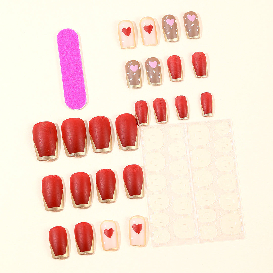 Heart Pattern Nail Art Extensions Stornfield
