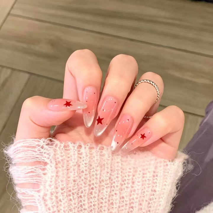 Decorative Star-Accented Press-On Nail Set Stornfield