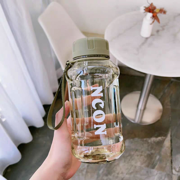 Women Transparent Drinking Bottle with Practical Carrying Handle Stornfield