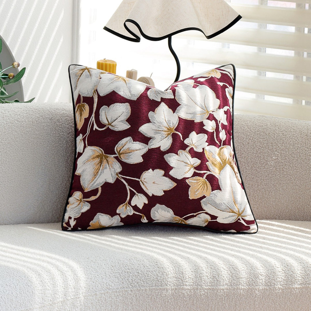 Decorative pillow with floral design