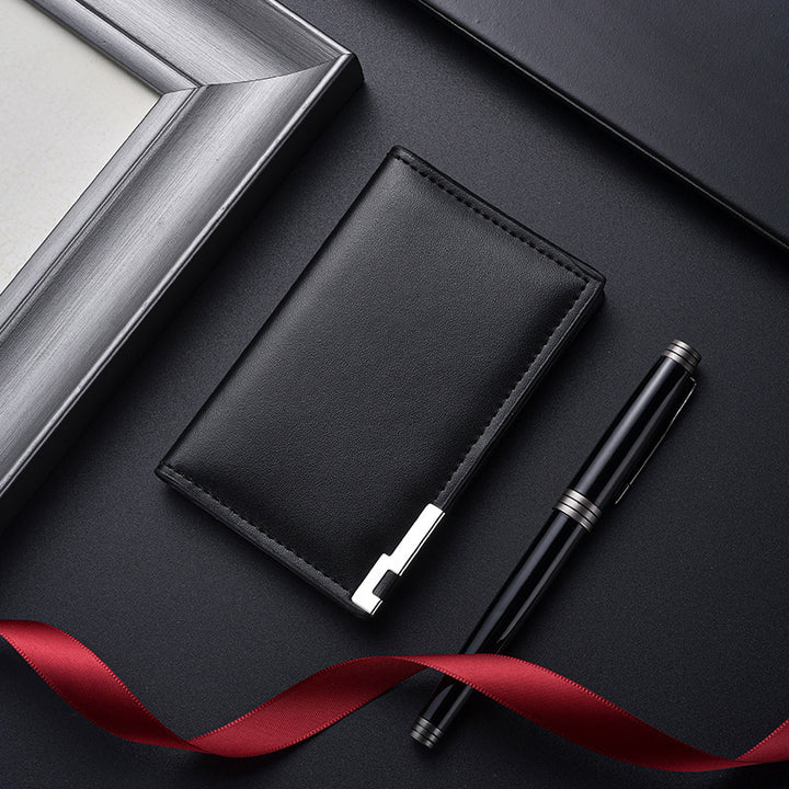 RFID-Blocking Genuine Leather Card Holder