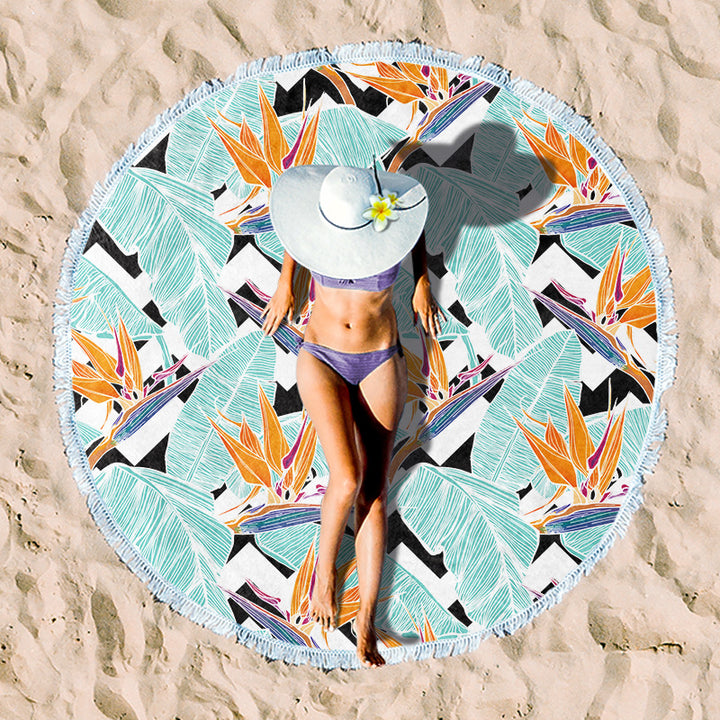 Rundstrand towel with unique sunset design Stornfield