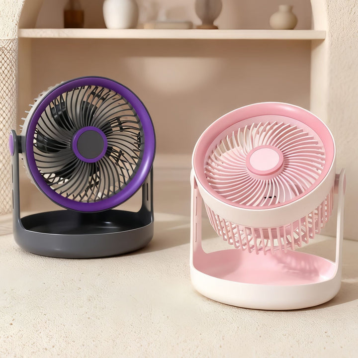 Ladies table fan with adjustable head and quiet operation mode Stornfield