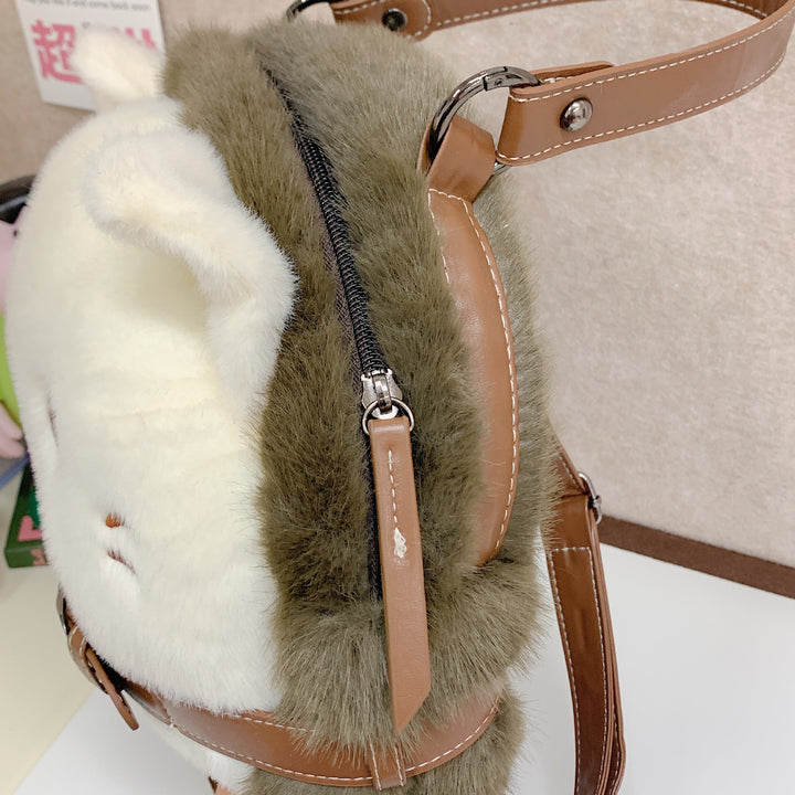 Plush children's backpack with cute cat motif Stornfield