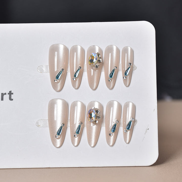 Crystal-Embellished Nail Art Extensions Stornfield