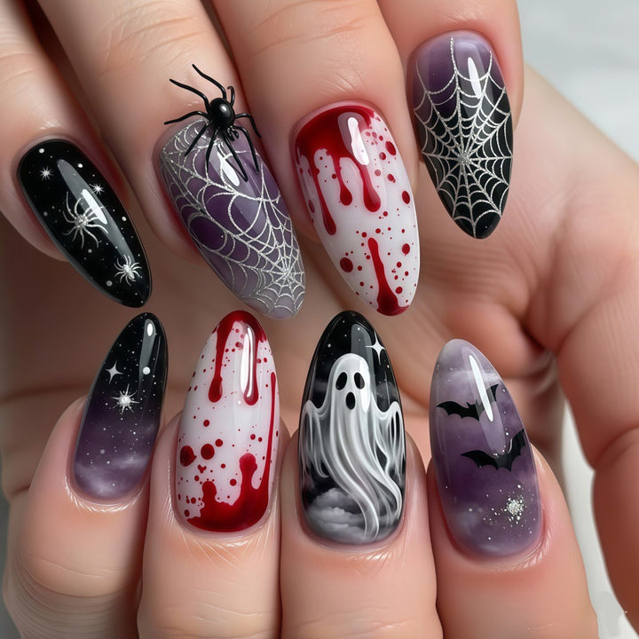 Artificial artificial nails with Halloween motifs Stornfield