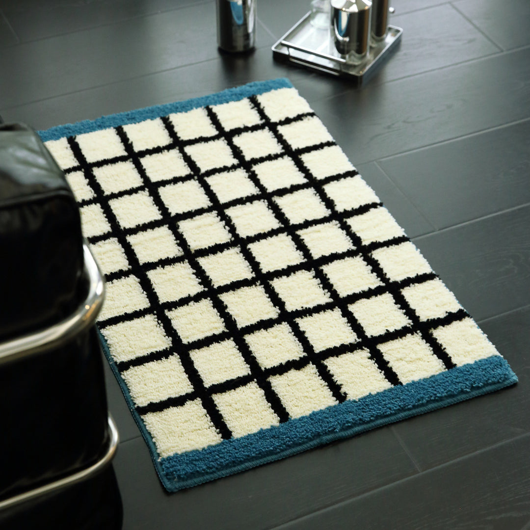 Modern Checkerboard Indoor Welcome Mat