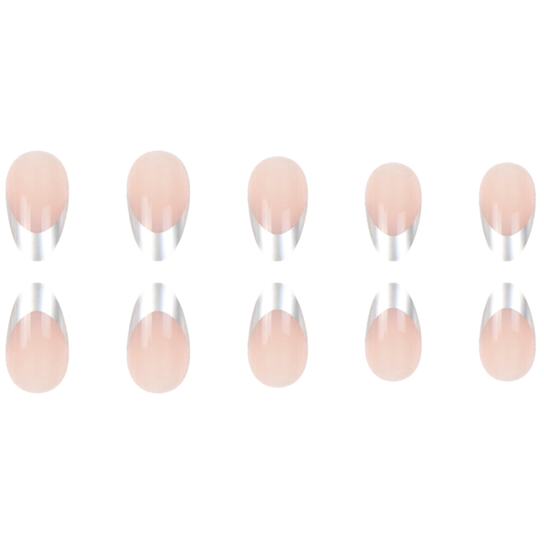 Stylish French Tip Press-On Nails Stornfield