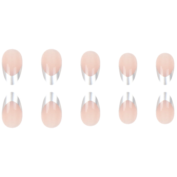 Stylish French Tip Press-On Nails Stornfield
