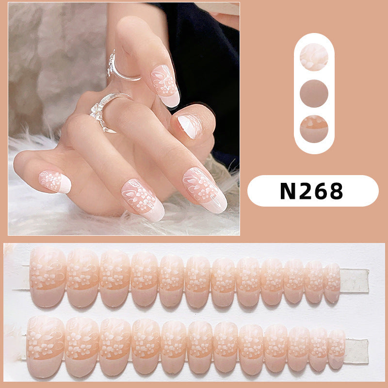 Abstract Floral Press-On Nail Set
