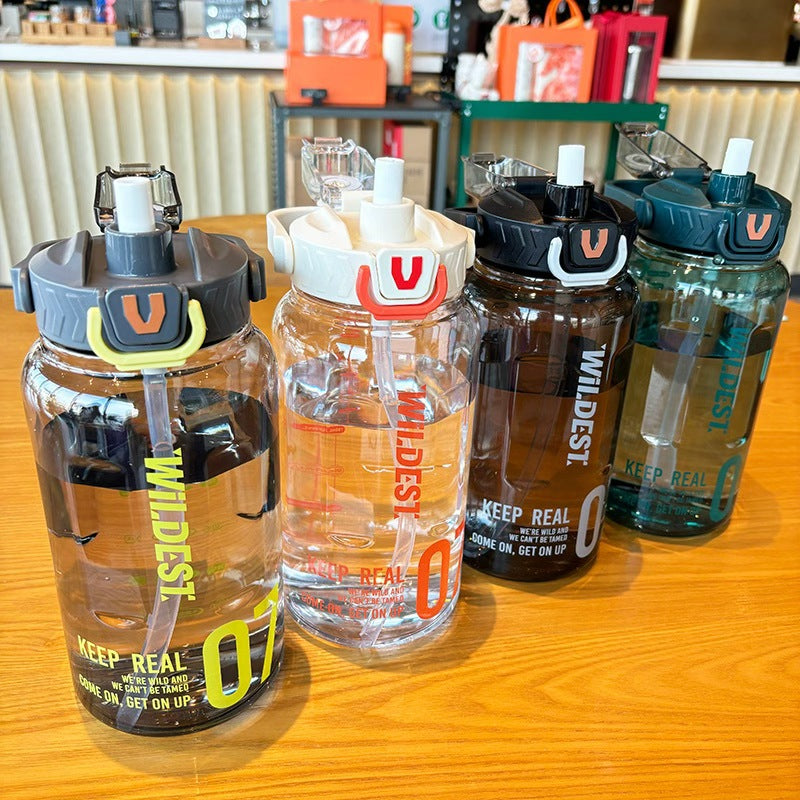 Women’s large water bottle with integrated straw and carrying handle Stornfield