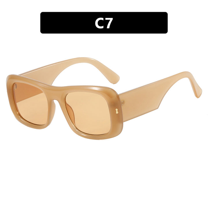 Women's square sunglasses with reflective protective lenses and modern frame construction Stornfield