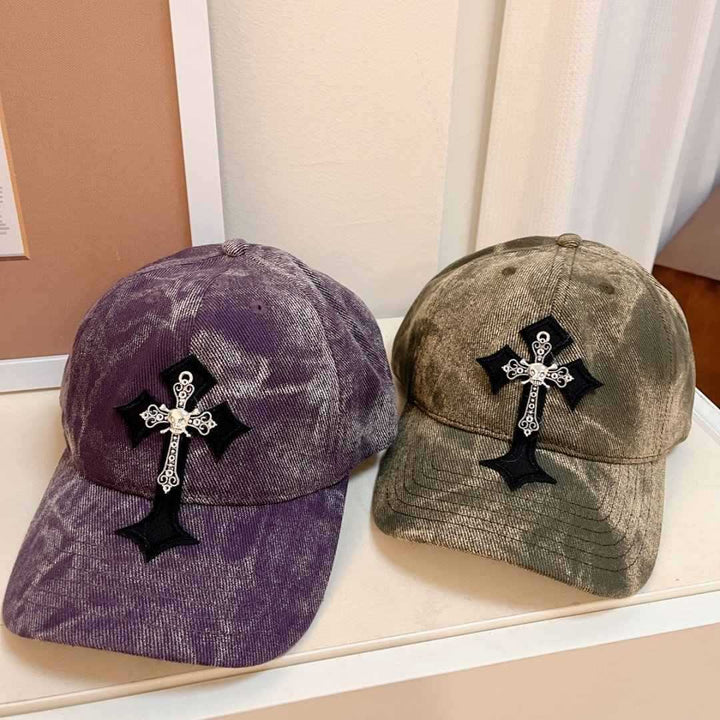 Men's Velvet Embroidered Cross Baseball Cap Stornfield