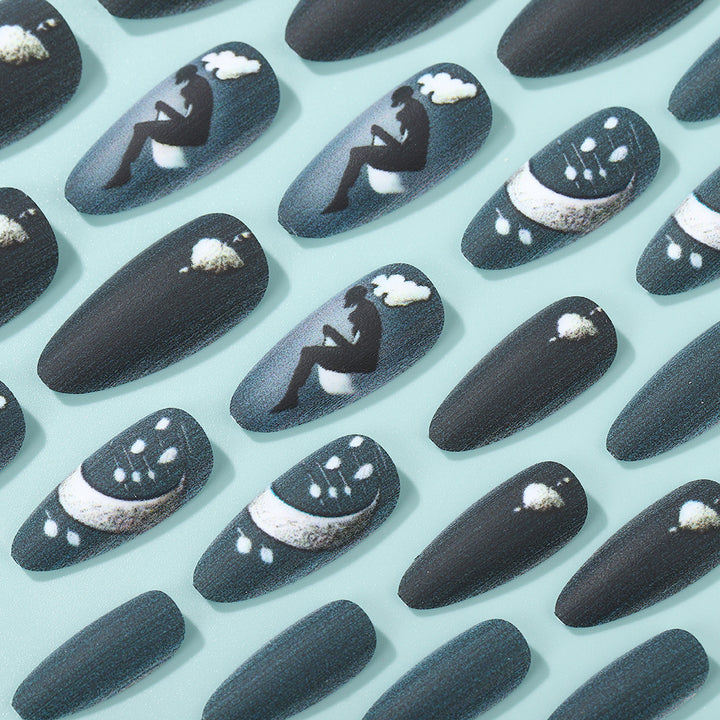 Artificial nails in moon and star design Stornfield