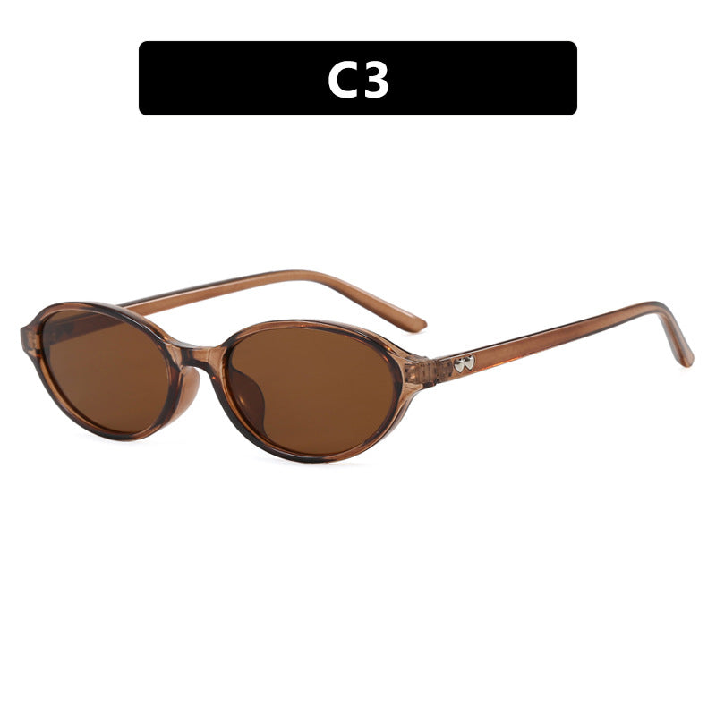 Women's fashionable sunglasses with oval frame and UV protection Stornfield