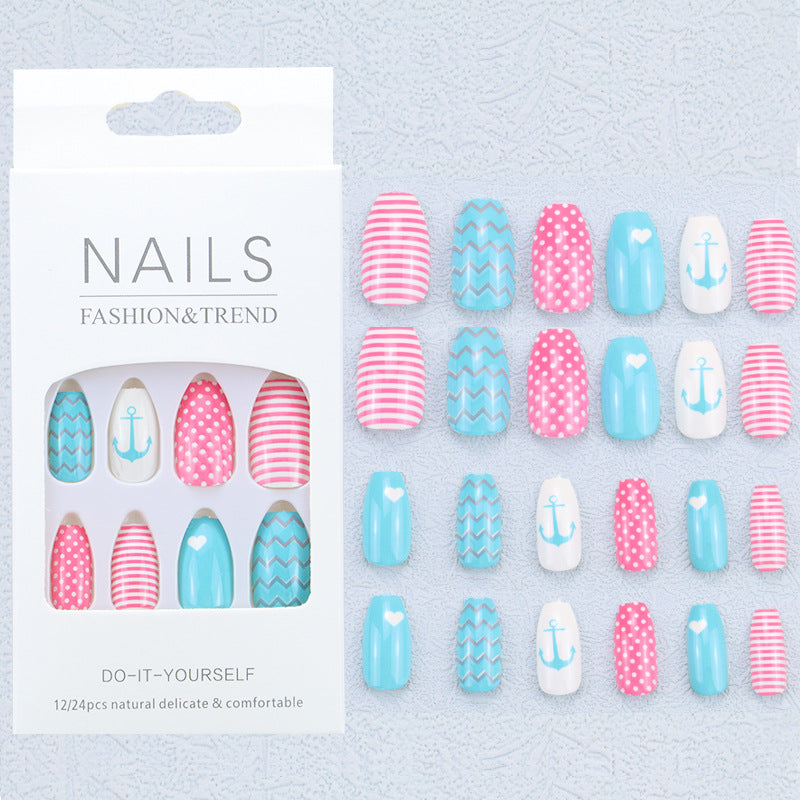 Artistic Graphic Press-On Nail Set Stornfield