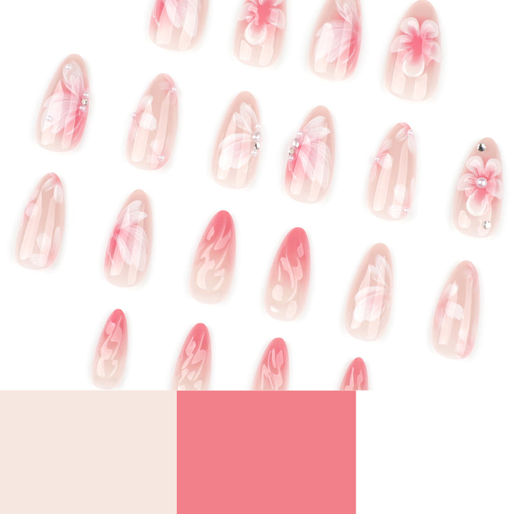 Artistic Nail Extensions with Floral Design Stornfield
